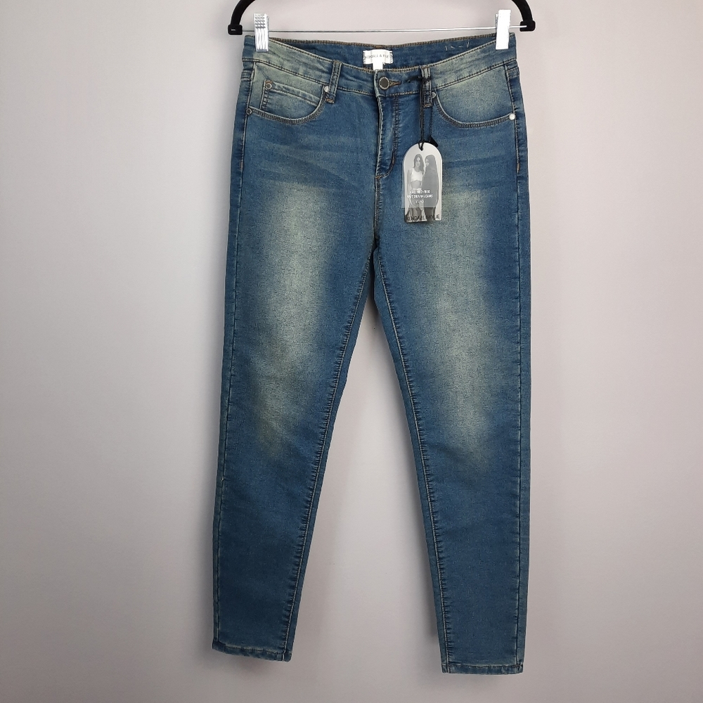Kendall & Kylie Kali Mid-Rise Knit Denim Skinny Jeans size 11/12
